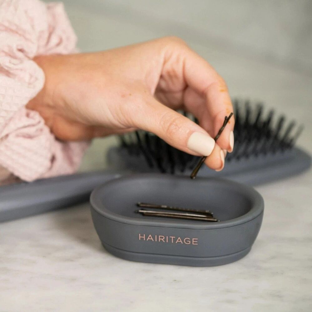 Hairitage Hold Tight Hair Pin Magnet Bobby Pin Holder Organizer Dark Grey NEW